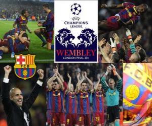 yapboz FC Barcelona UEFA Şampiyonlar Ligi 2010-11 ve finale